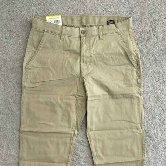 NEW English Laundry Men's 32x32 Straight Fit Chino Stretch Pants Tan - Picture 7 of 8